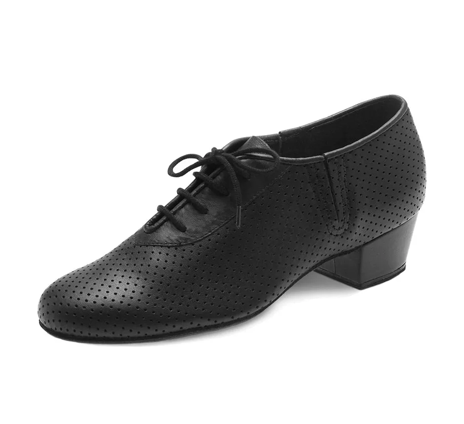 1.25" Carlotta -- Practice Ballroom Tie Shoe -- Black