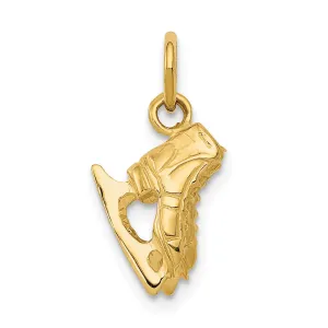 14k Yellow Gold Pair of Ice Skates Pendant