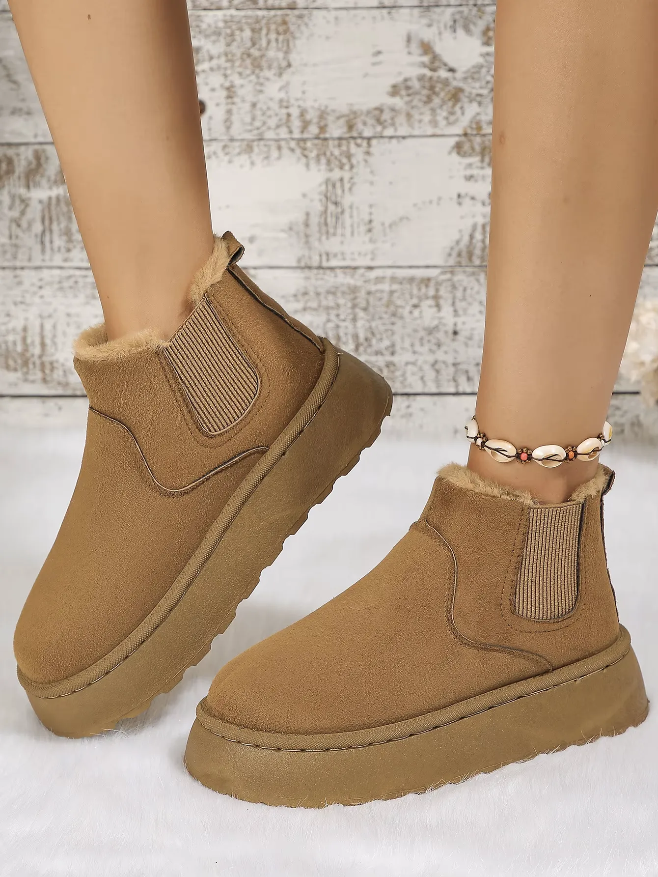 2PCS Cozy Height Increasing Ankle Thick-Soled Boots