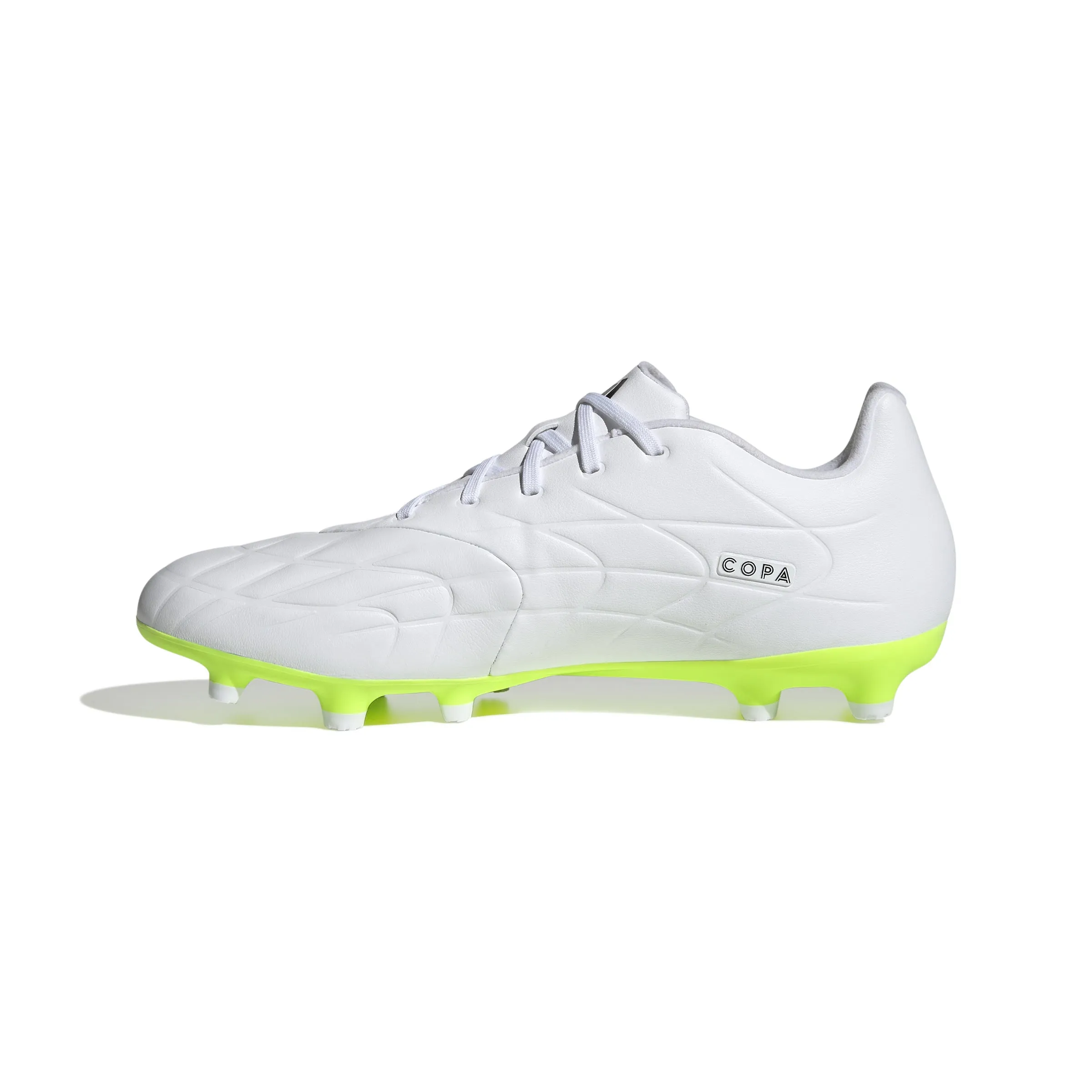 adidas Copa Pure.3 FG Soccer Cleats - Cloud White/ Core Black/ Lucid Lemon