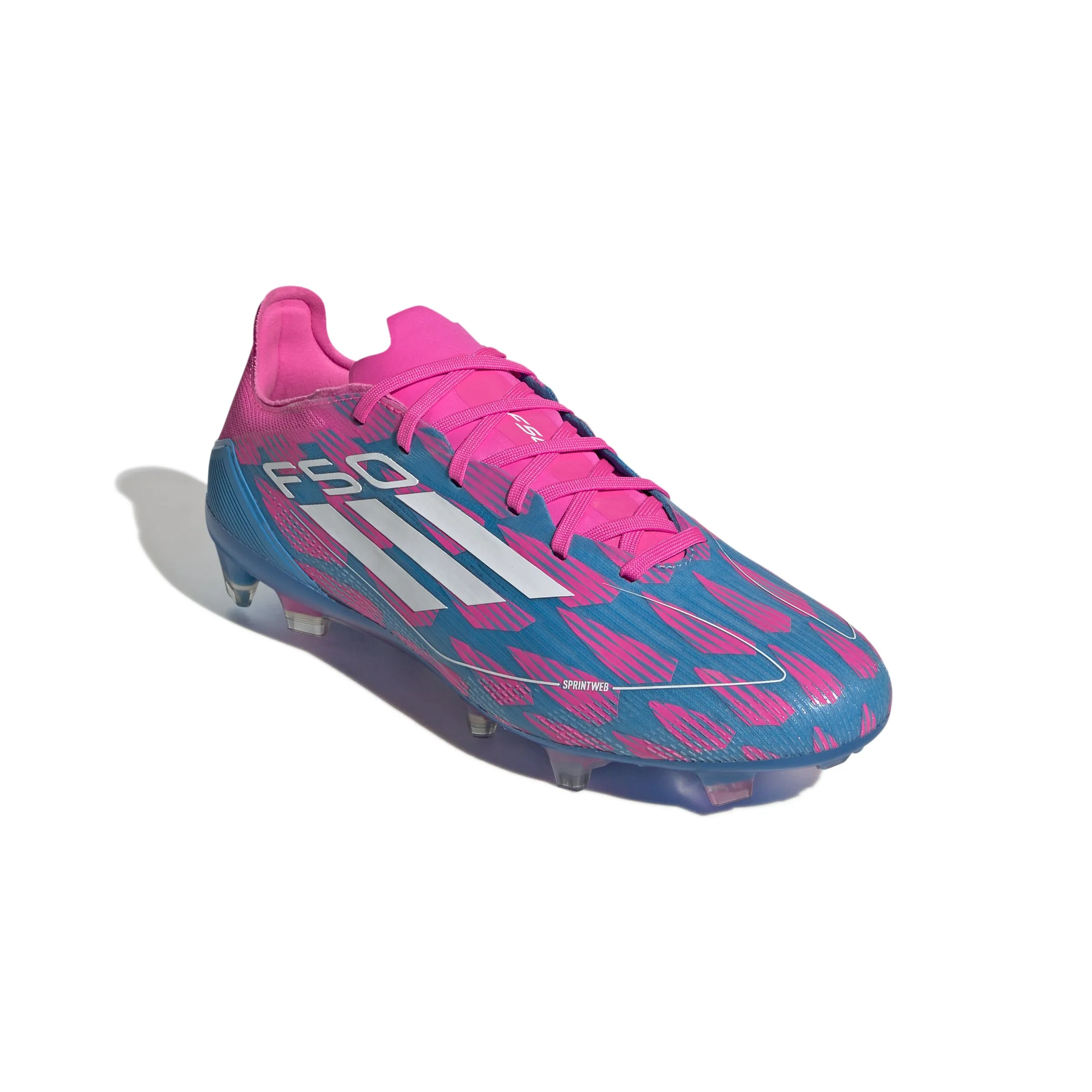 adidas F50 Pro FG Firm Ground Soccer Cleat 	 Solar Blue/ White/ SolarPink