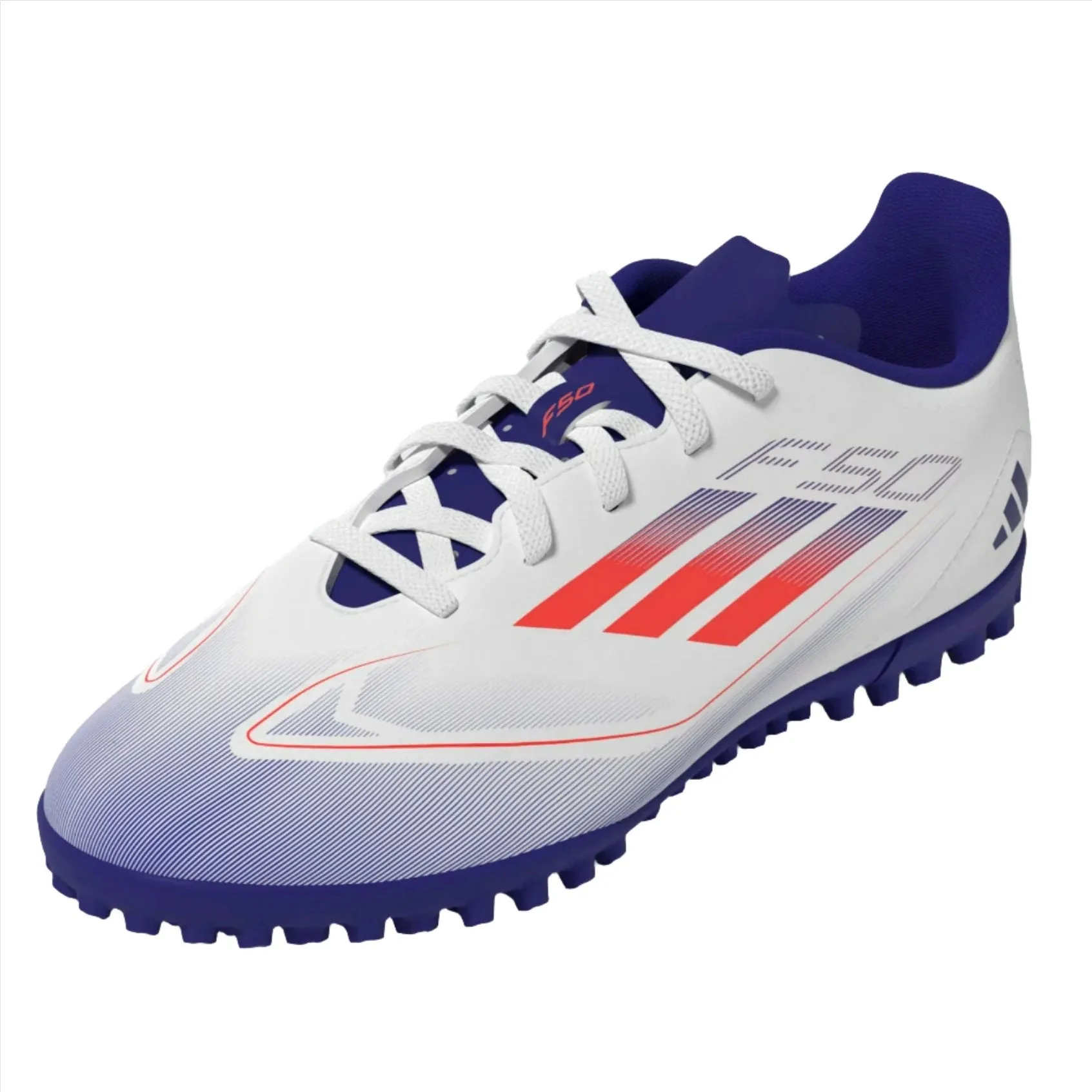 adidas Junior F50 Club Turf - White/Red/Blue