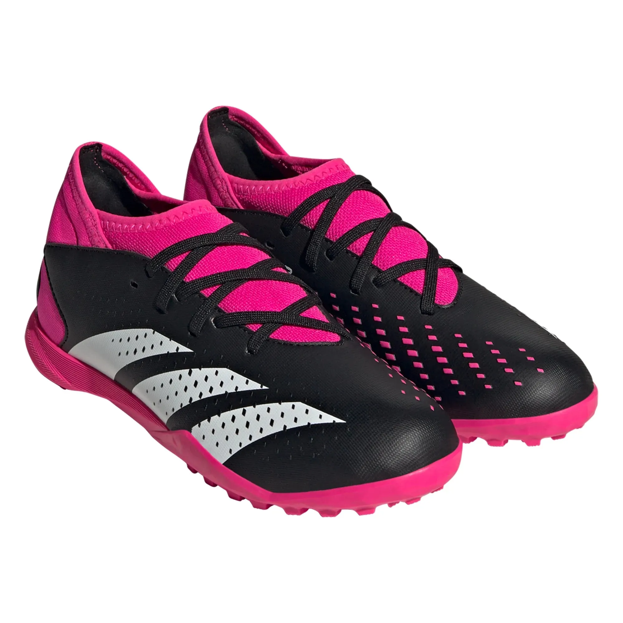 adidas Predator Accuracy.3 TF Junior Turf Soccer Cleats - Black/White/Pink