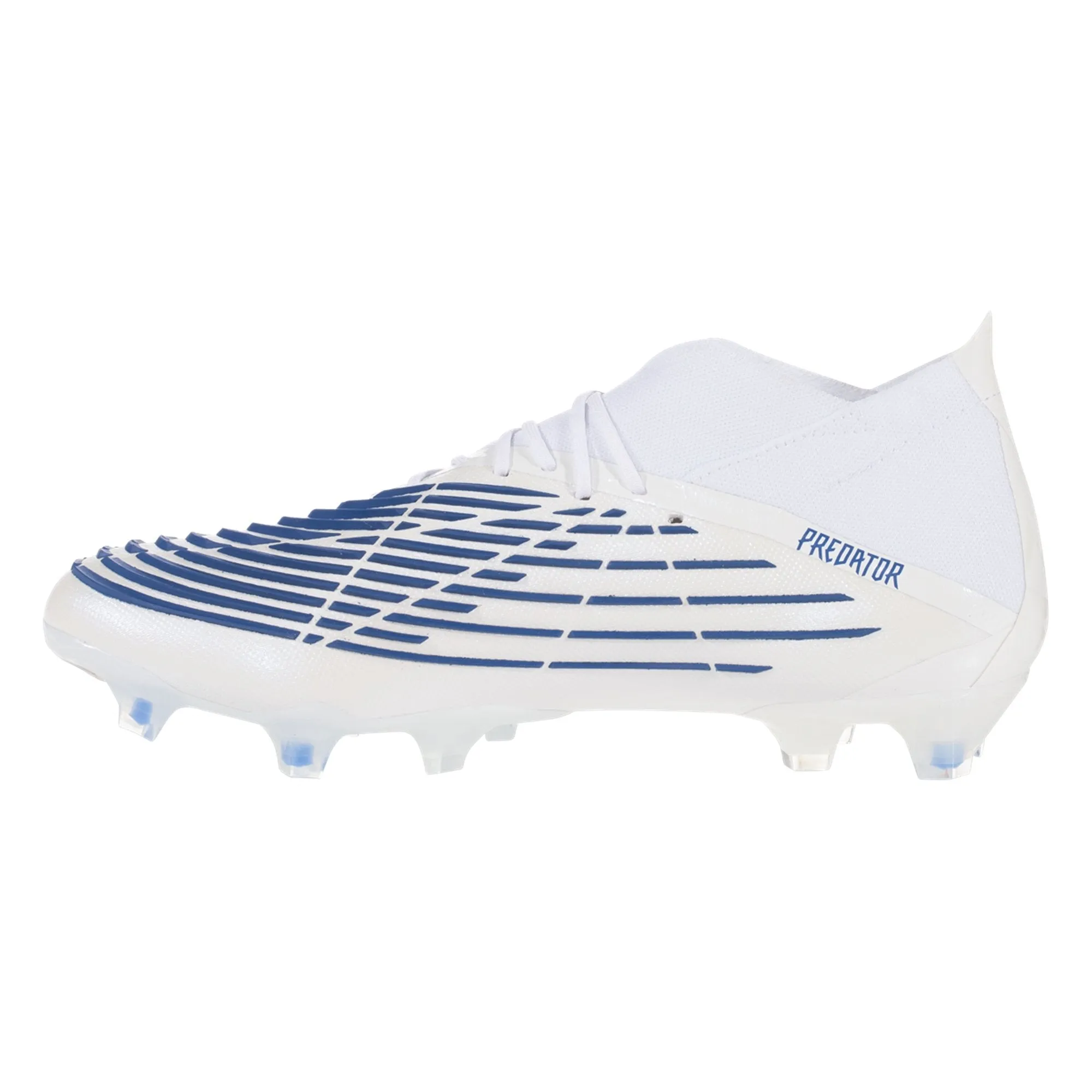 adidas Predator Edge.1 FG Firm Ground Soccer Cleat - Footwear White/Hi res Blue/Footwear White