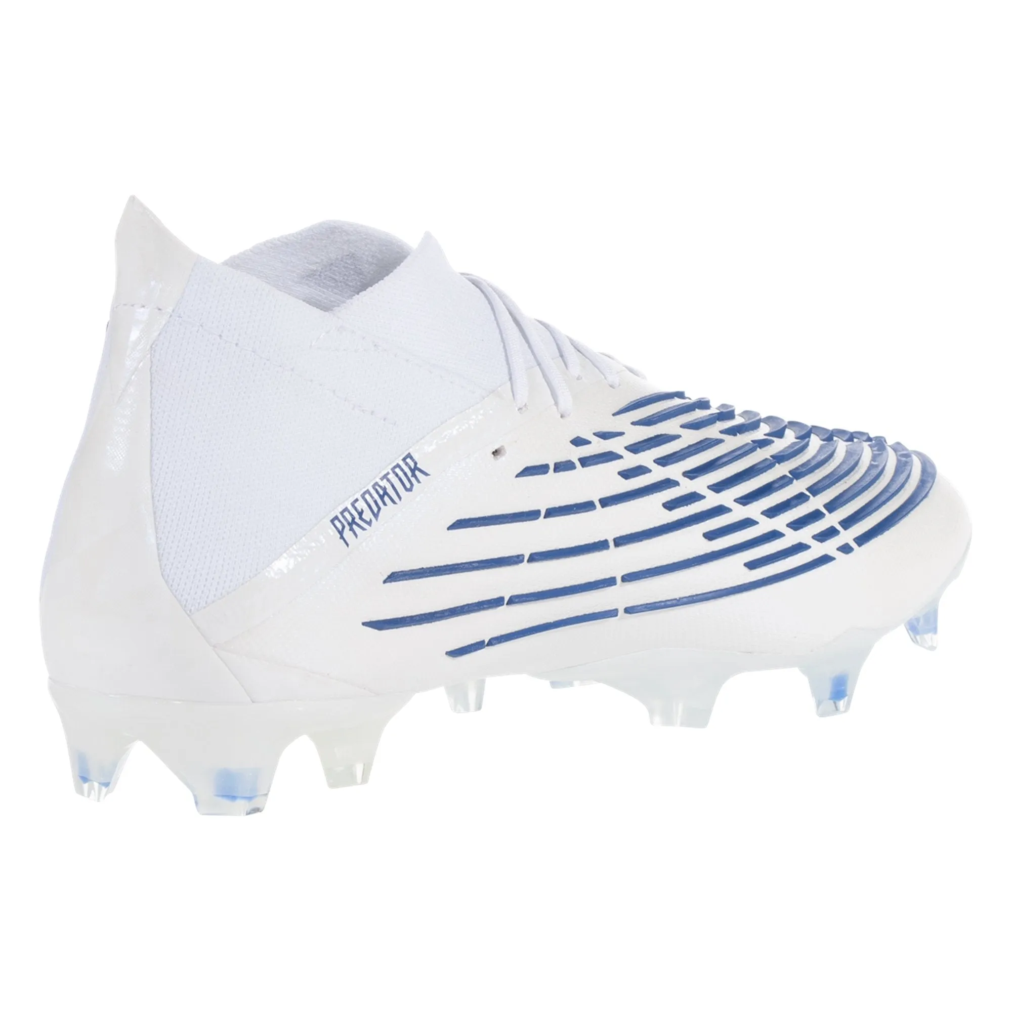 adidas Predator Edge.1 FG Firm Ground Soccer Cleat - Footwear White/Hi res Blue/Footwear White