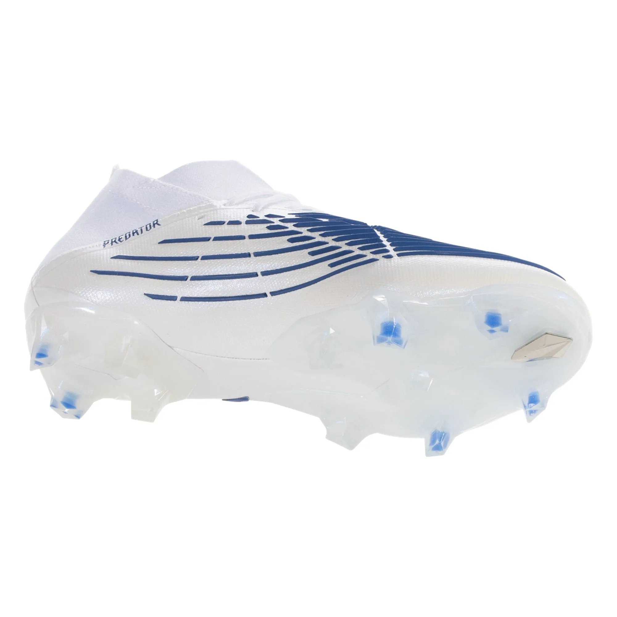 adidas Predator Edge.1 FG Firm Ground Soccer Cleat - Footwear White/Hi res Blue/Footwear White