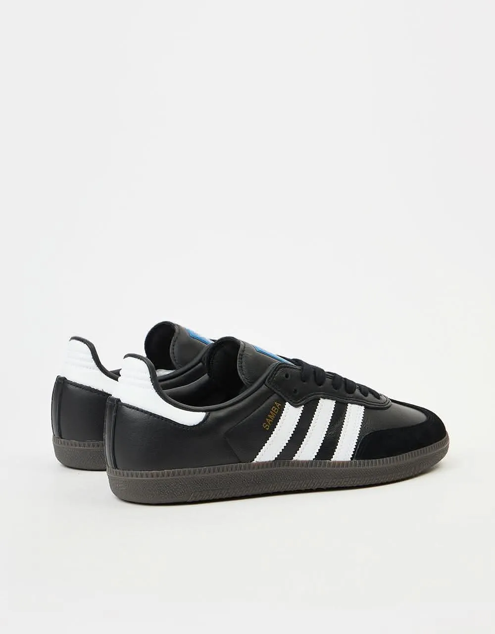 Adidas Samba ADV Skate Shoes - Black/White/Gold Metallic