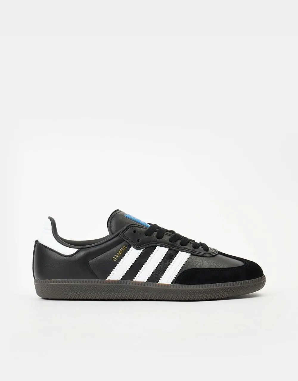 Adidas Samba ADV Skate Shoes - Black/White/Gold Metallic