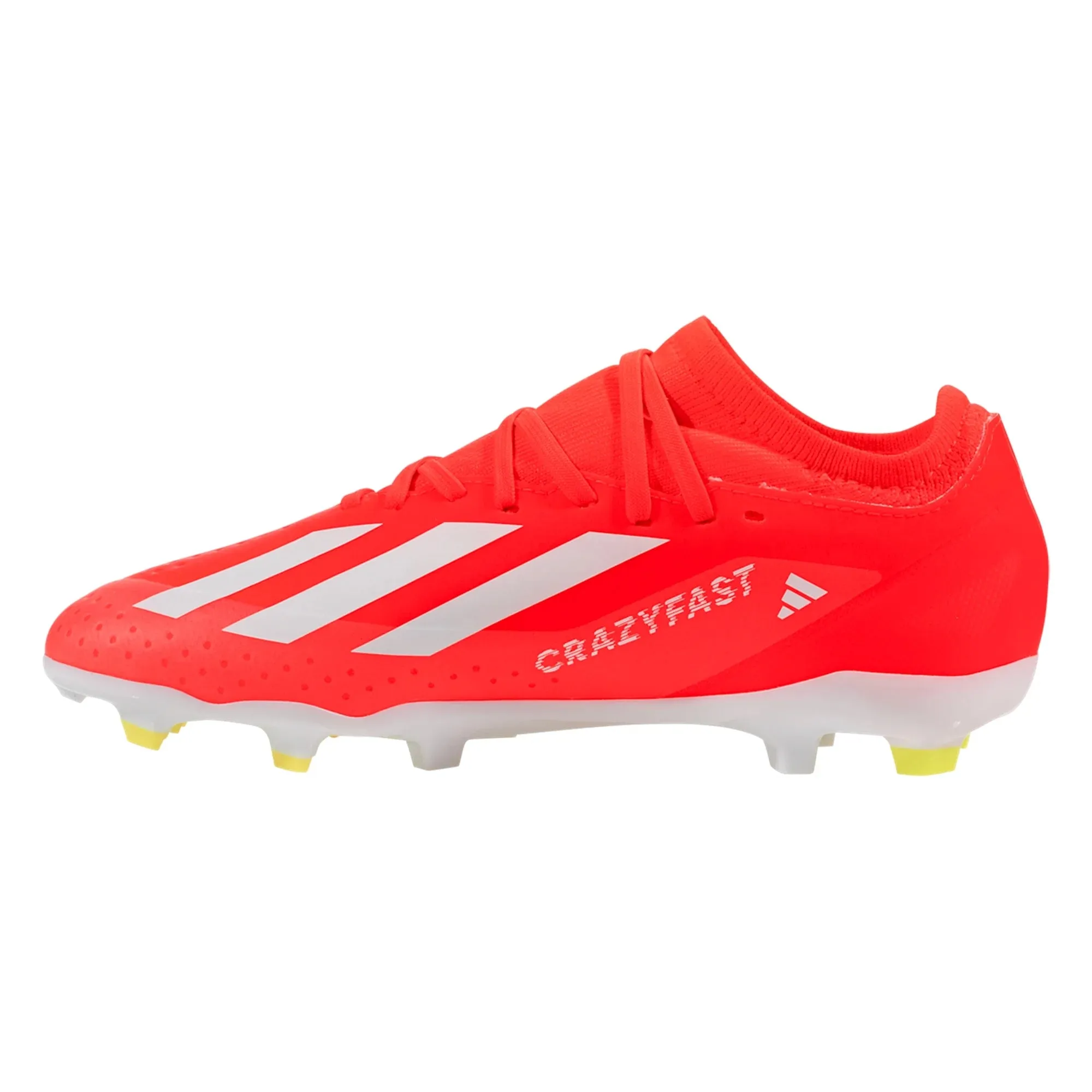 adidas X CrazyFast League FG Junior Firm Ground Soccer Cleat - Solar Red/White/Solar Yellow