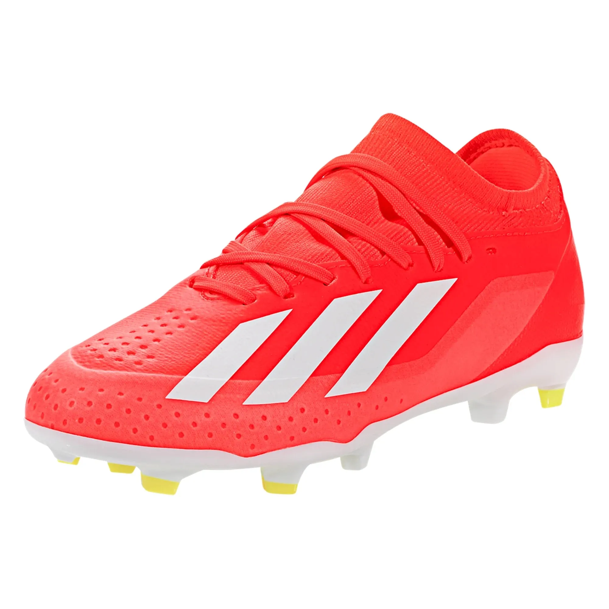 adidas X CrazyFast League FG Junior Firm Ground Soccer Cleat - Solar Red/White/Solar Yellow