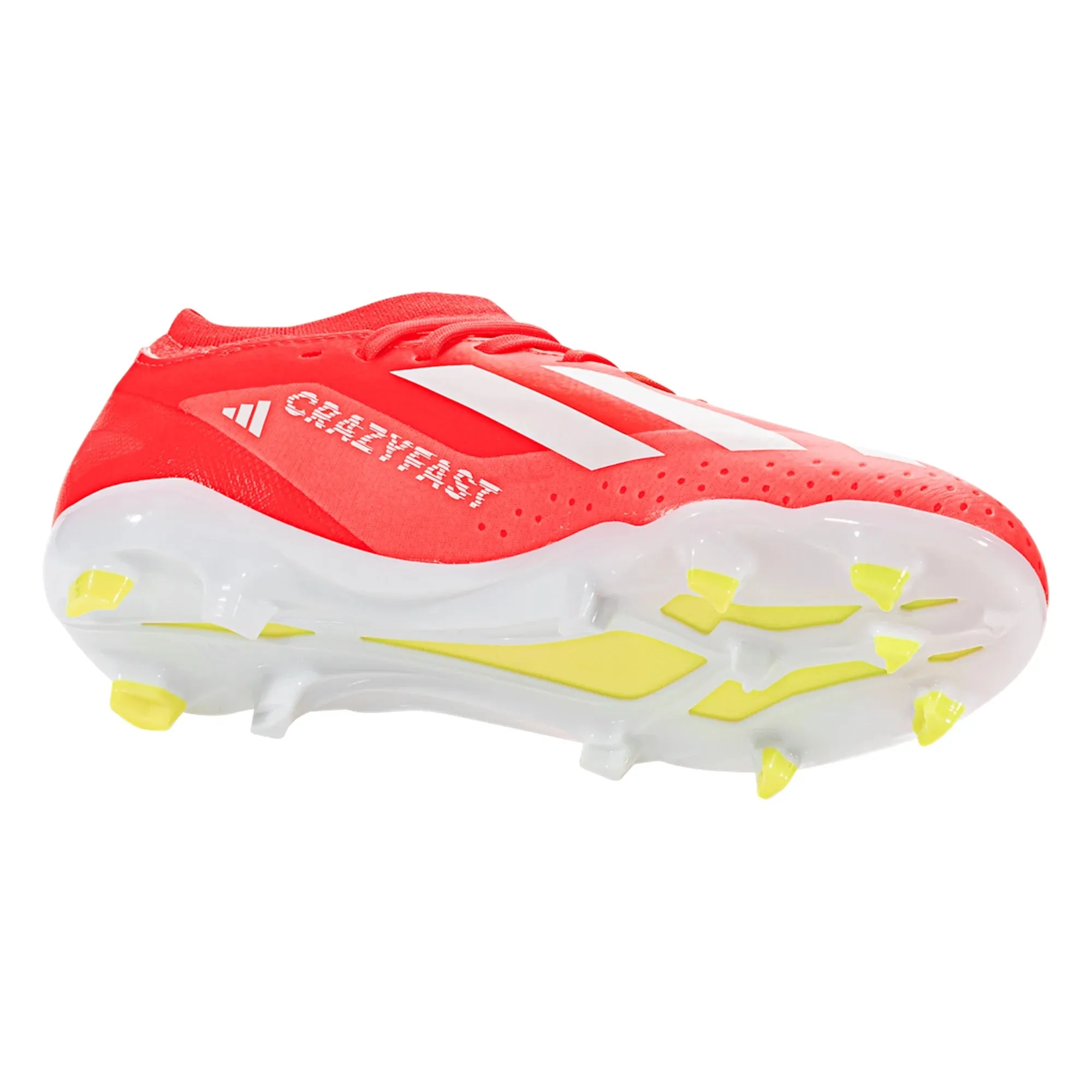 adidas X CrazyFast League FG Junior Firm Ground Soccer Cleat - Solar Red/White/Solar Yellow