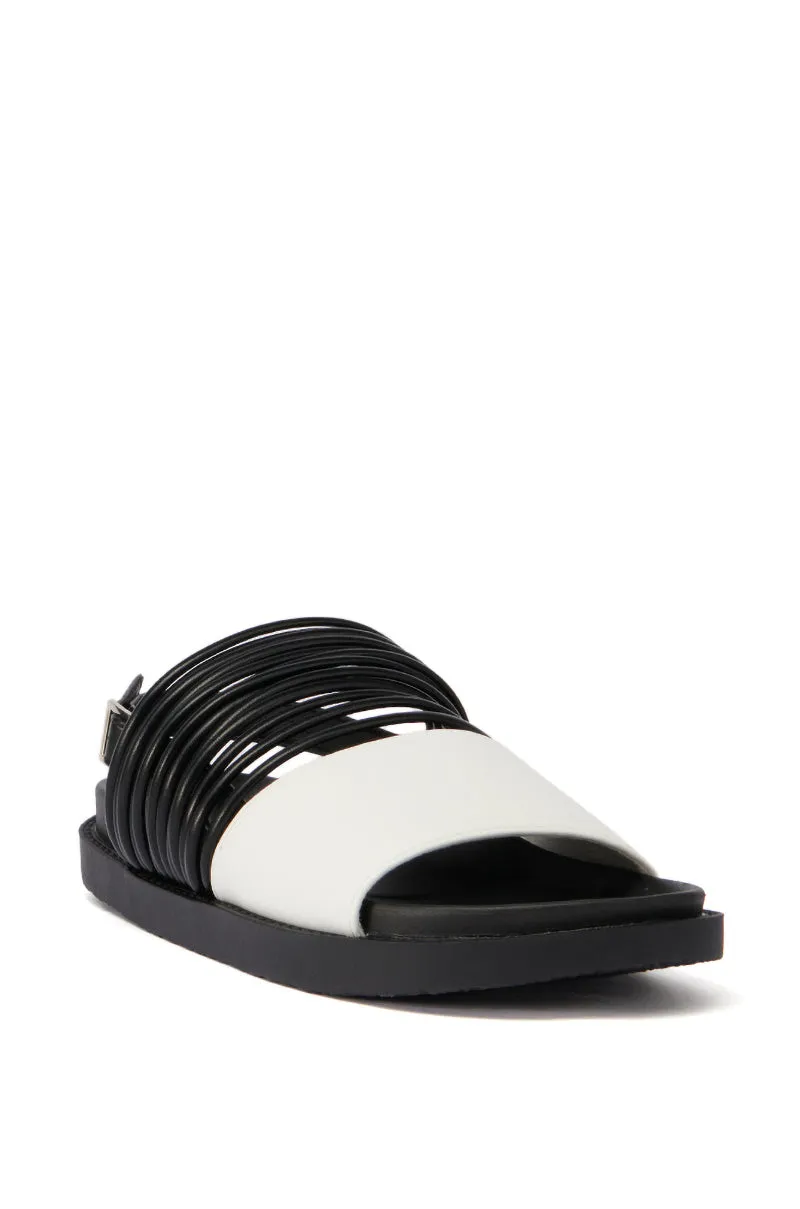 AZALEA WANG HILAIRE BLACK COLORBLOCK SANDAL