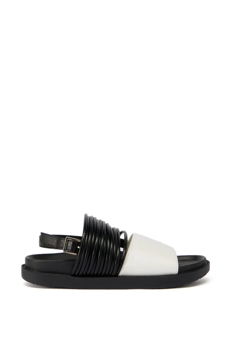 AZALEA WANG HILAIRE BLACK COLORBLOCK SANDAL