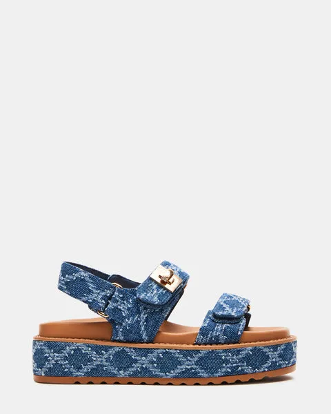 Big mona denim multi wedge