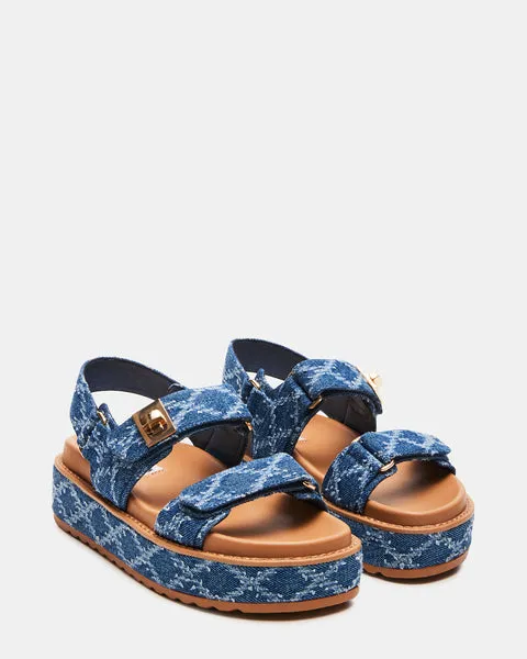 Big mona denim multi wedge