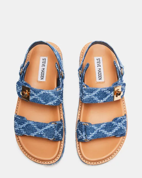 Big mona denim multi wedge