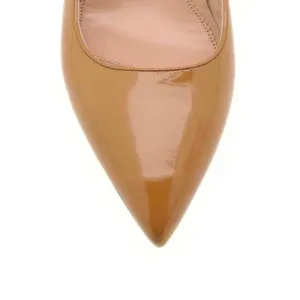 Bronze Bliss Patent Leather Slingback Kitten Heel