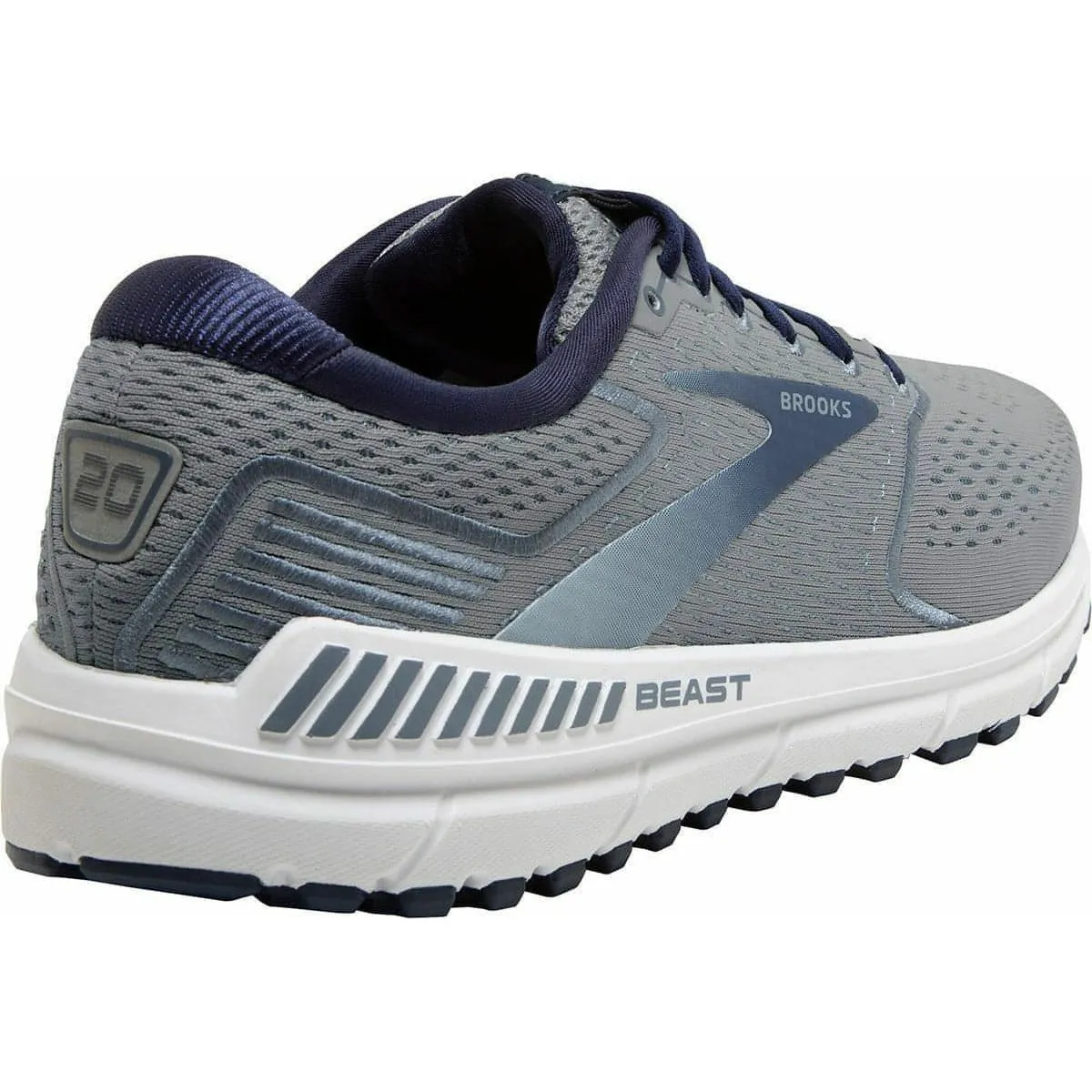 Brooks Beast 20 WIDE FIT Mens Running Shoes - Grey