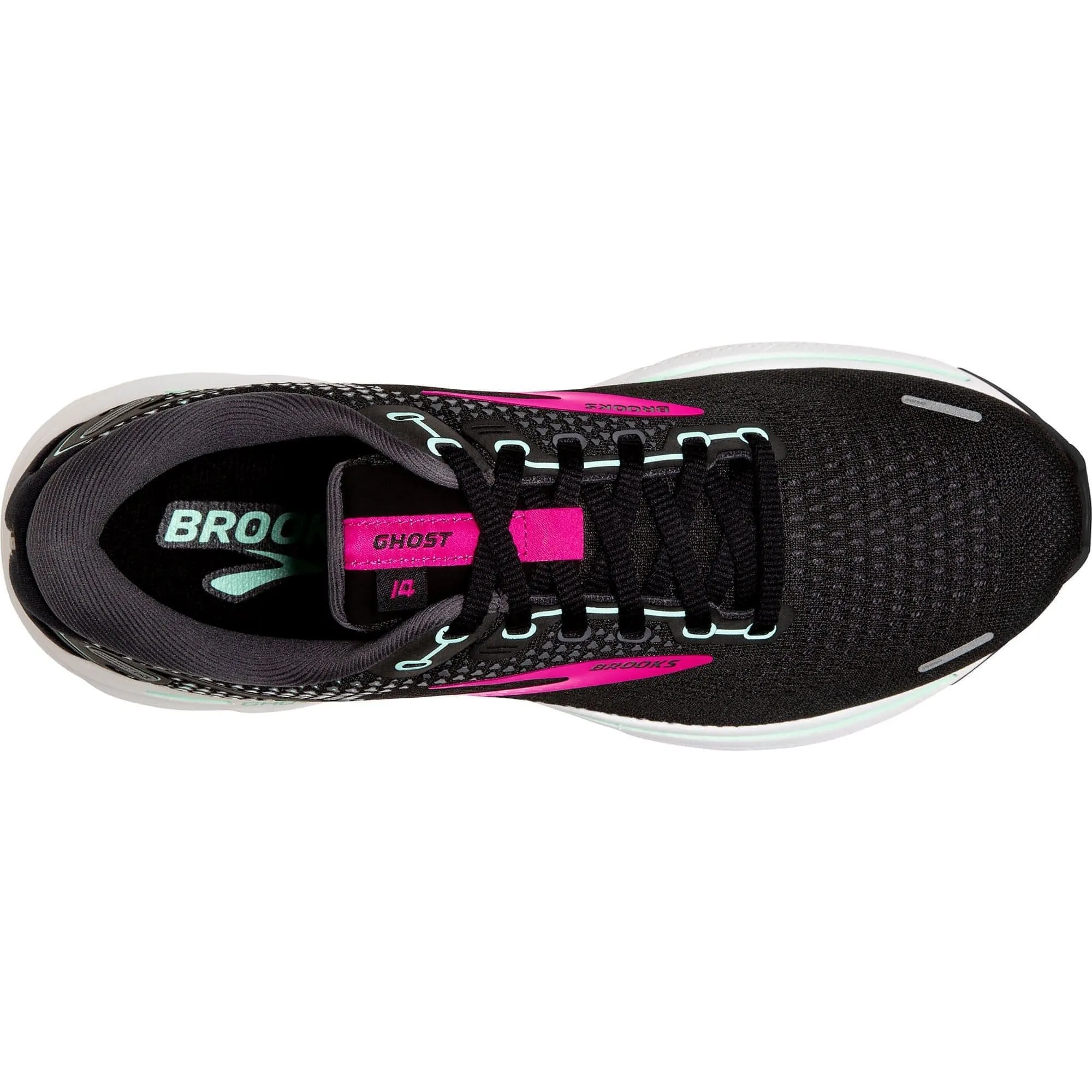 Brooks Ghost 14 Womens Running Shoes - Black