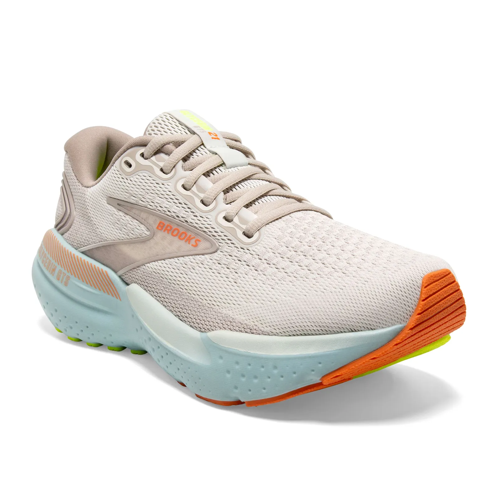 Brooks Glycerin GTS 21 Running Shoe (Women) - Coconut/Aqua/Autumn Sunset