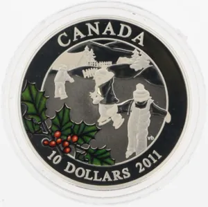 Canada Silver 2011 $10 Little Skaters PF .51oz, .9999