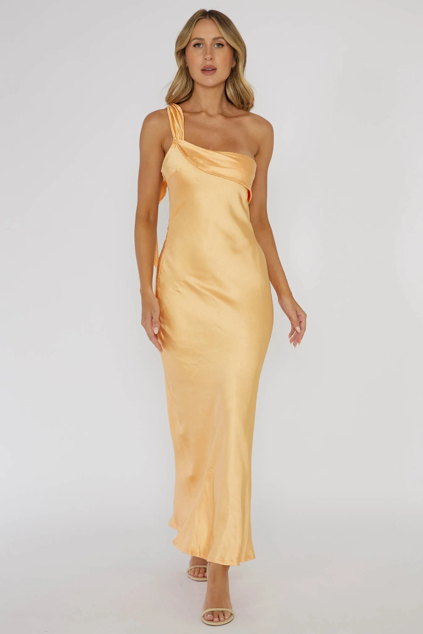 Carmel One-Shoulder Sash Maxi Dress Rockmelon