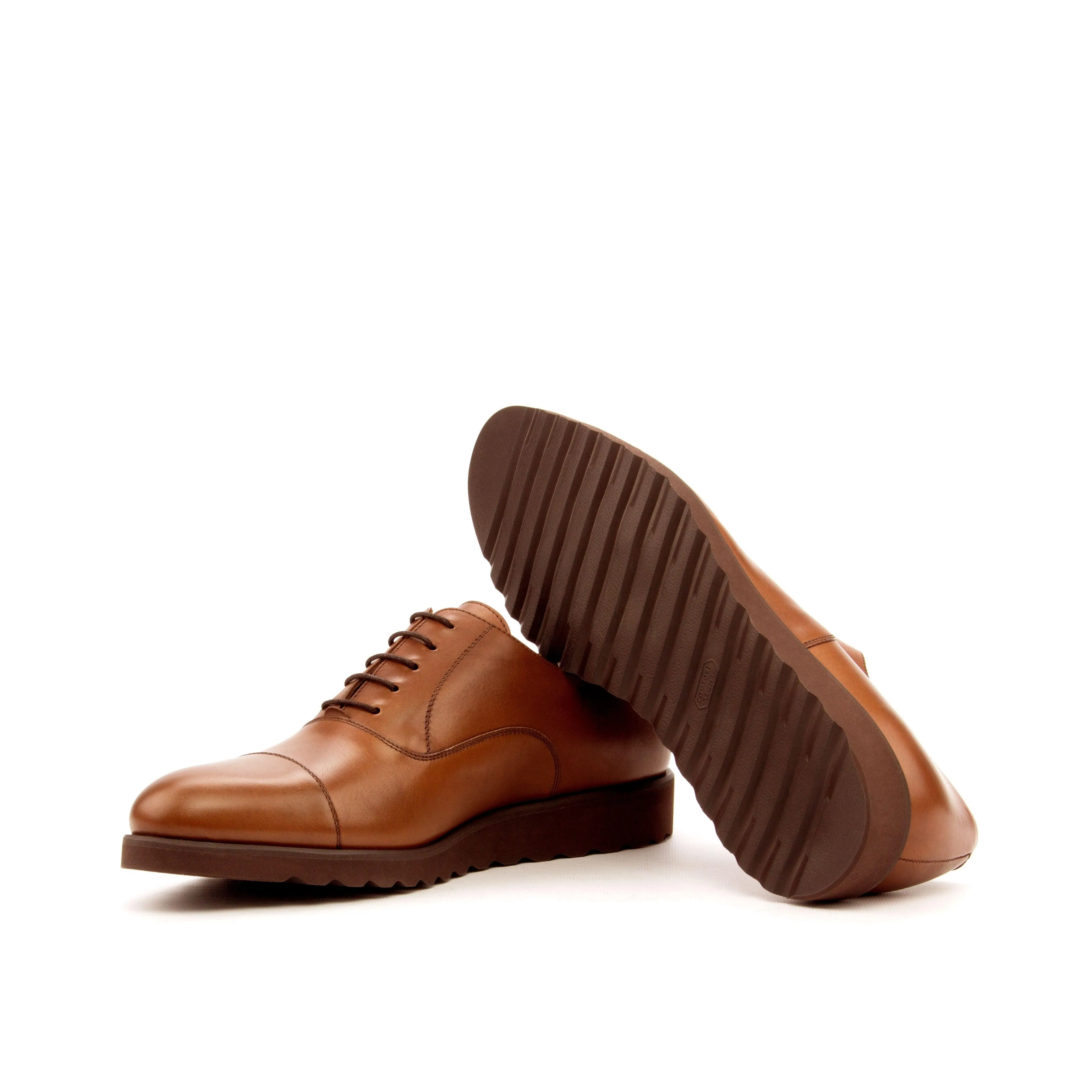 Casual Brown Leather Oxford Shoes