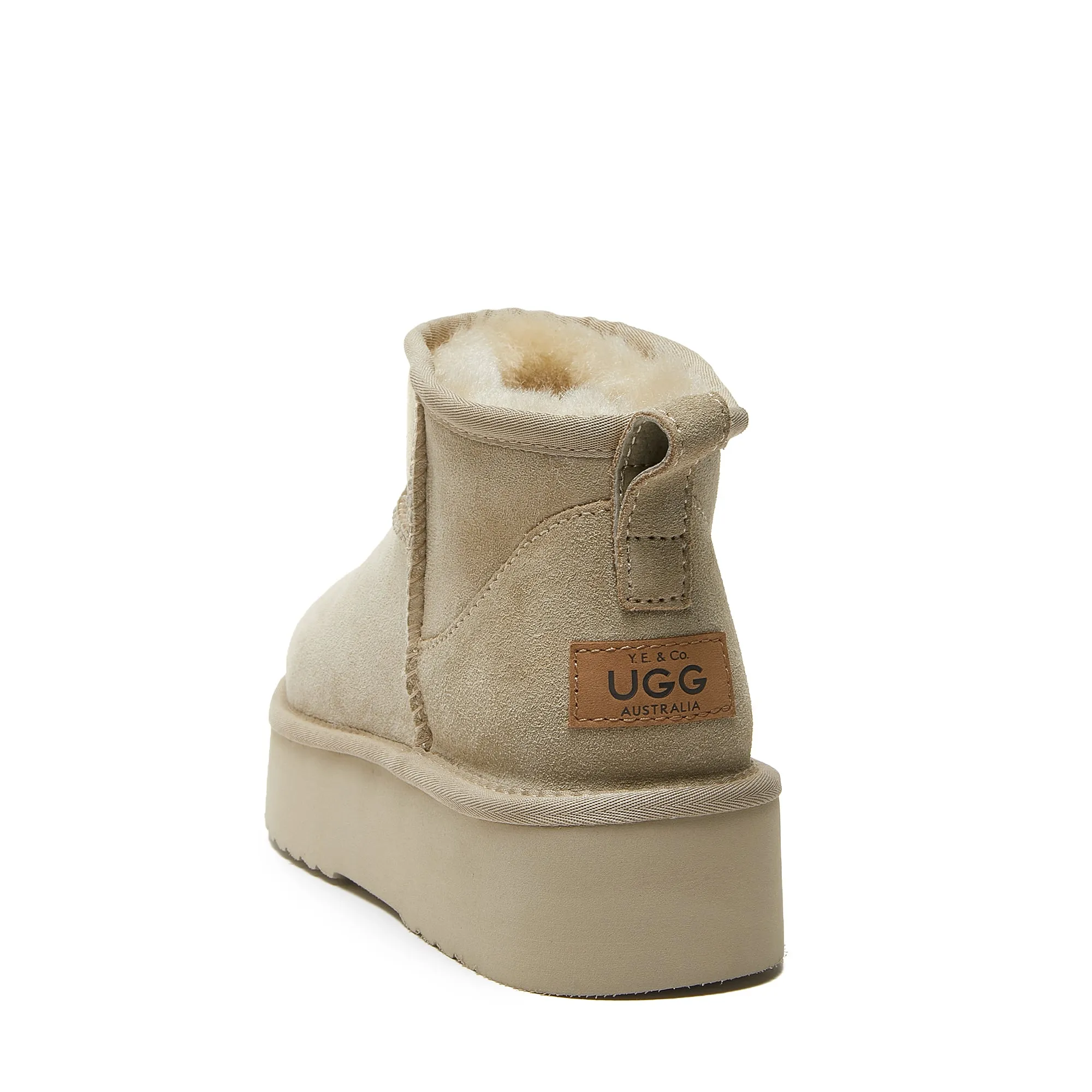 Classic Ultra Mini Platform Ugg - 4cm High Platform Short Boot - 100% A-Grade Double Face Australian Sheepskin