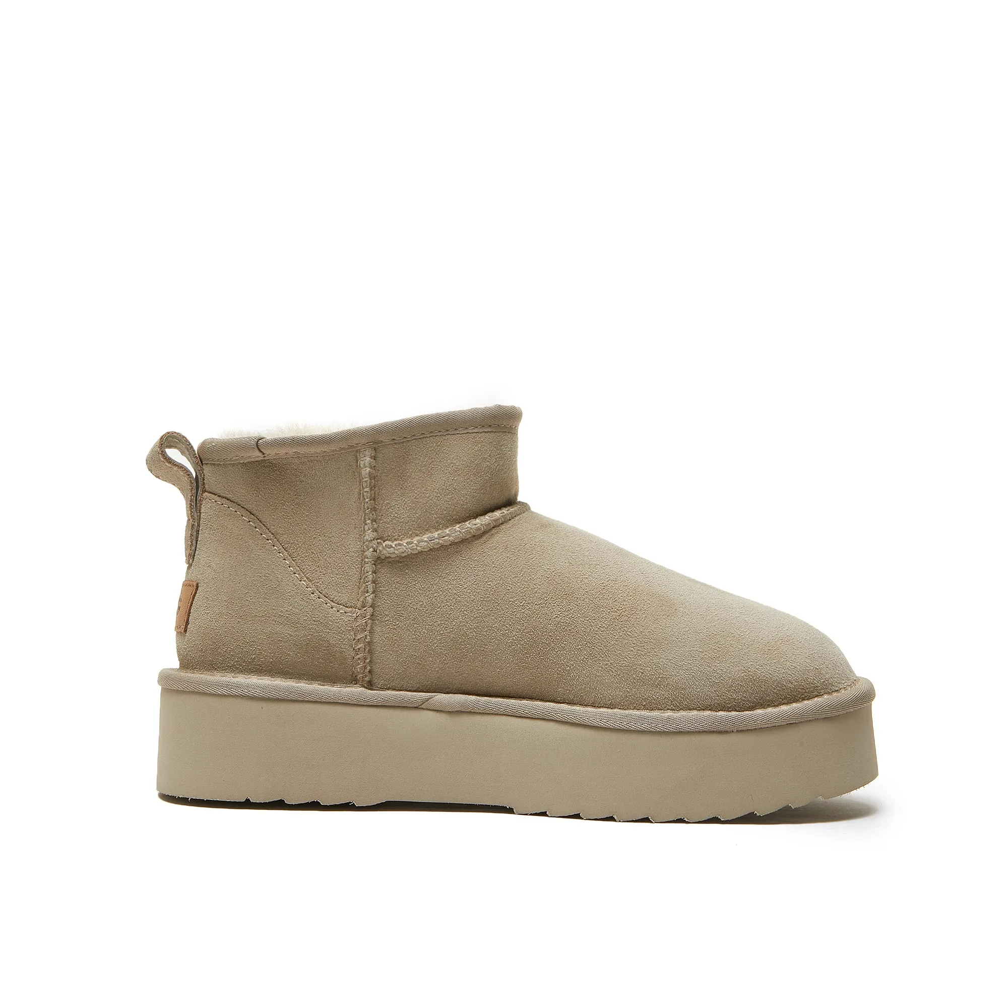 Classic Ultra Mini Platform Ugg - 4cm High Platform Short Boot - 100% A-Grade Double Face Australian Sheepskin