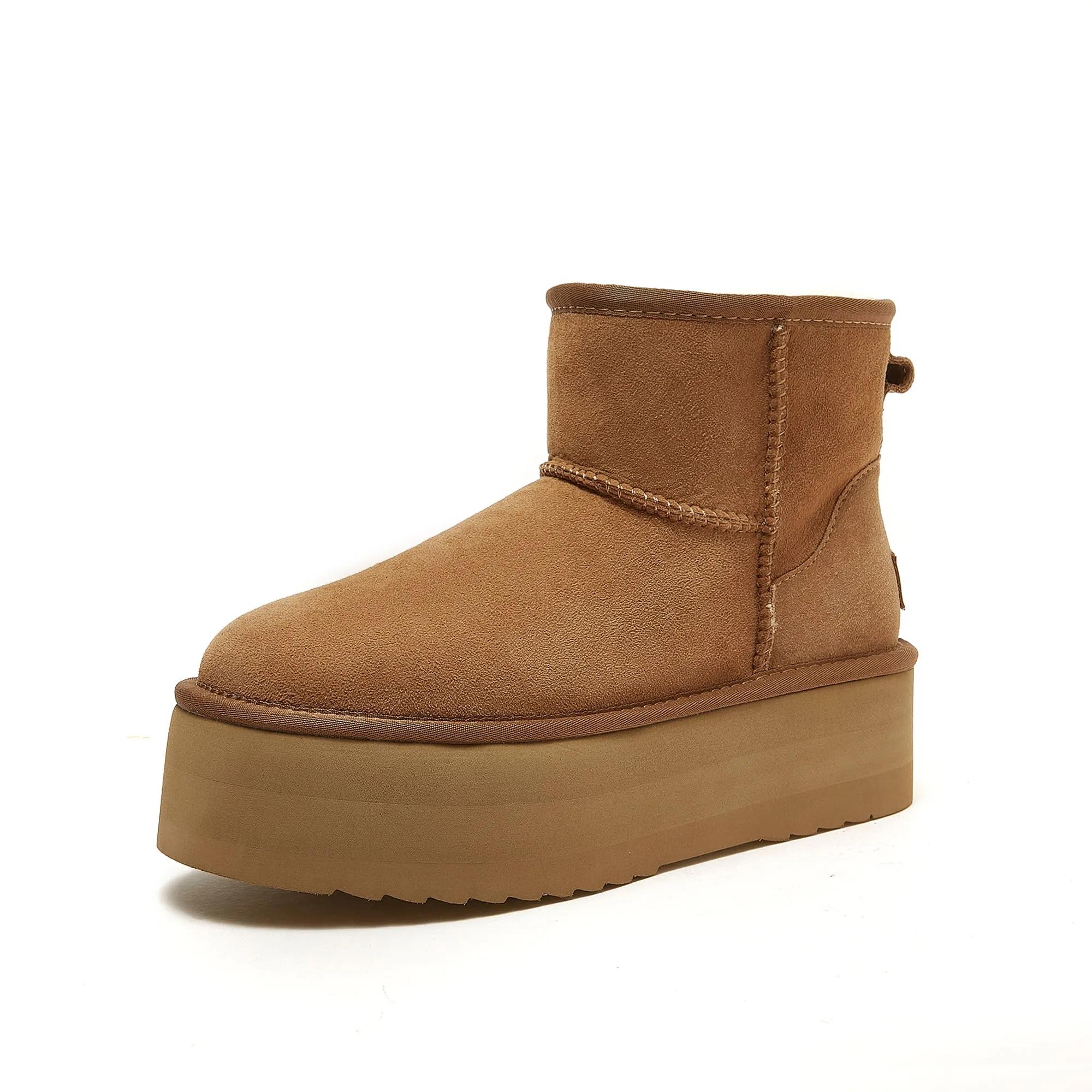 Classic Ultra Mini Platform Ugg - High Platform Short Boot - 100% A-Grade Double Face Australian Sheepskin [Clearance]