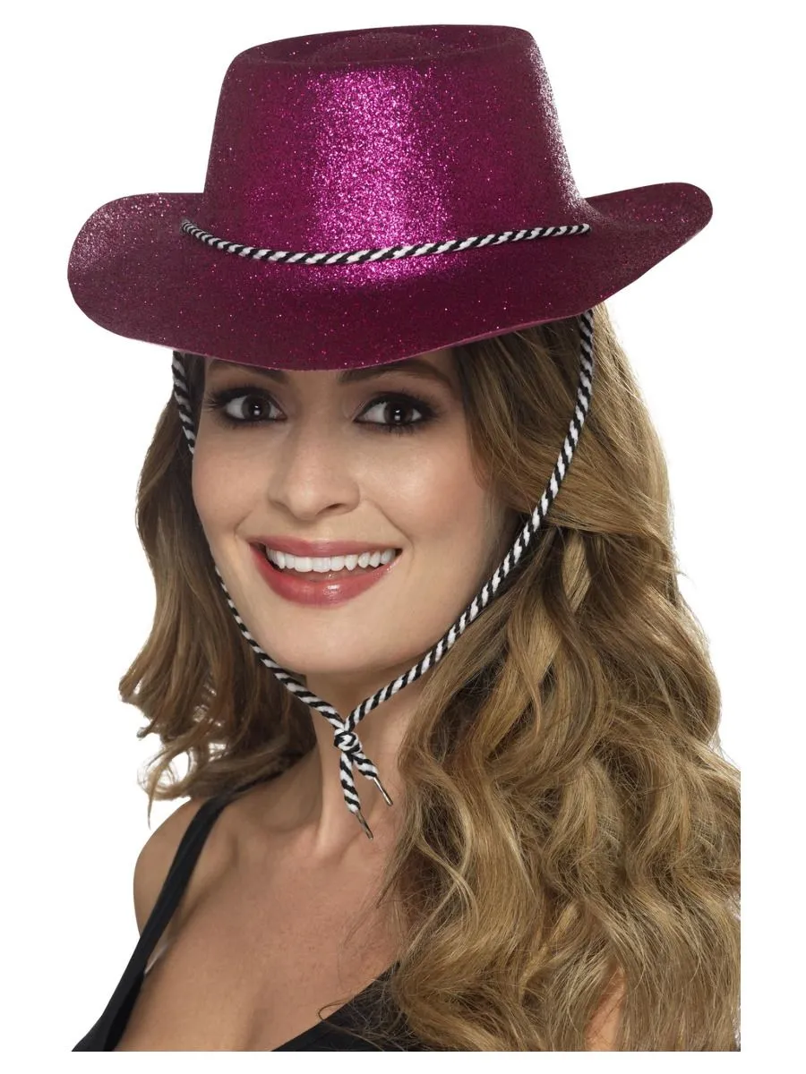 Cowboy Glitter Hat, Pink