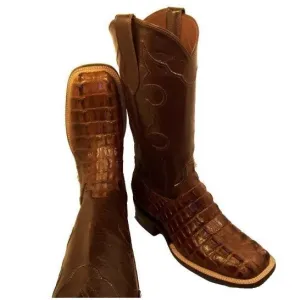 Cowtown Men's Hornback Alligator Tall Cut Square Toe Boots Q8078T