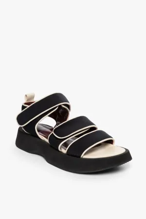 CREW SANDAL | BLACK WHITE