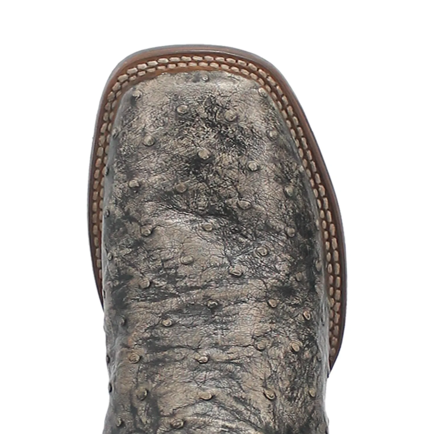 Dan Post Mens Dillinger Black Full Quill Ostrich Cowboy Boots