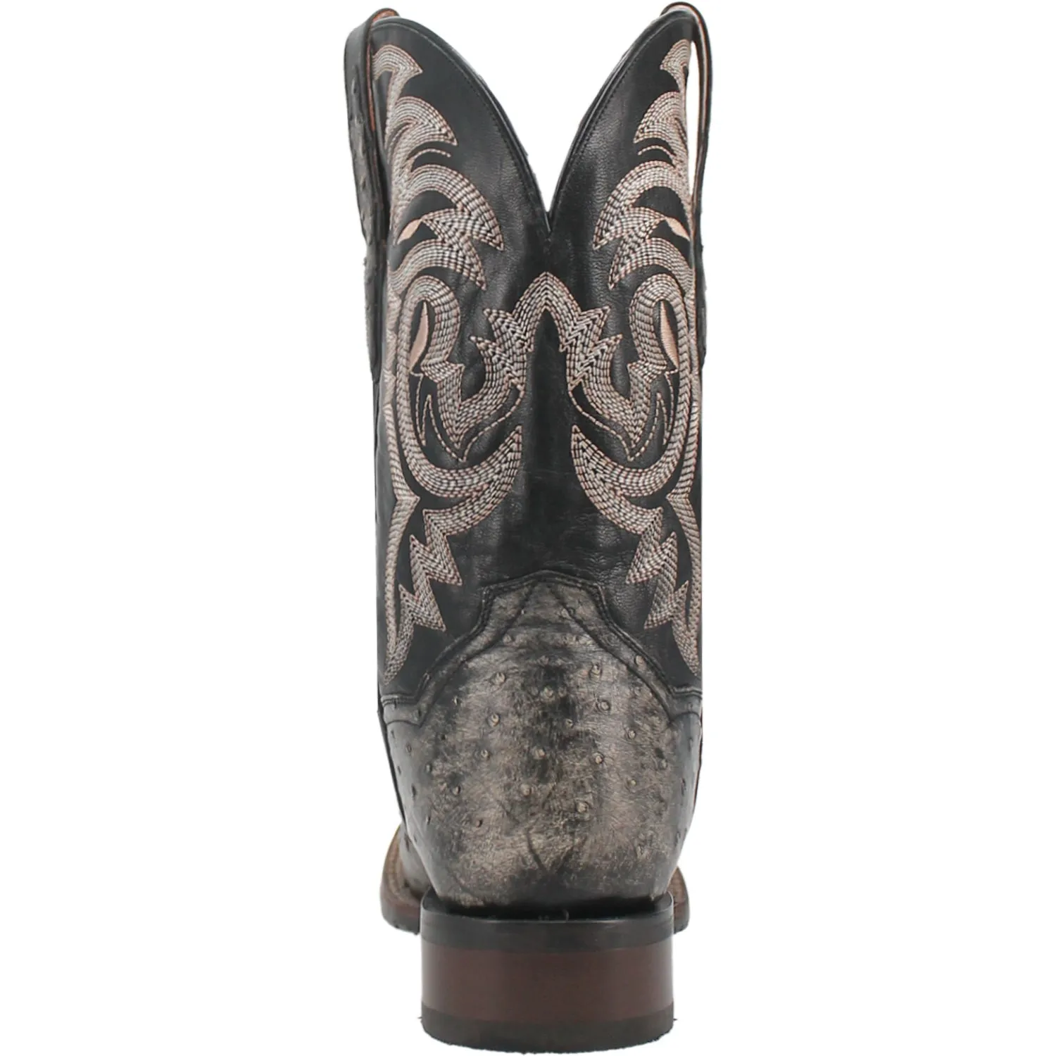 Dan Post Mens Dillinger Black Full Quill Ostrich Cowboy Boots