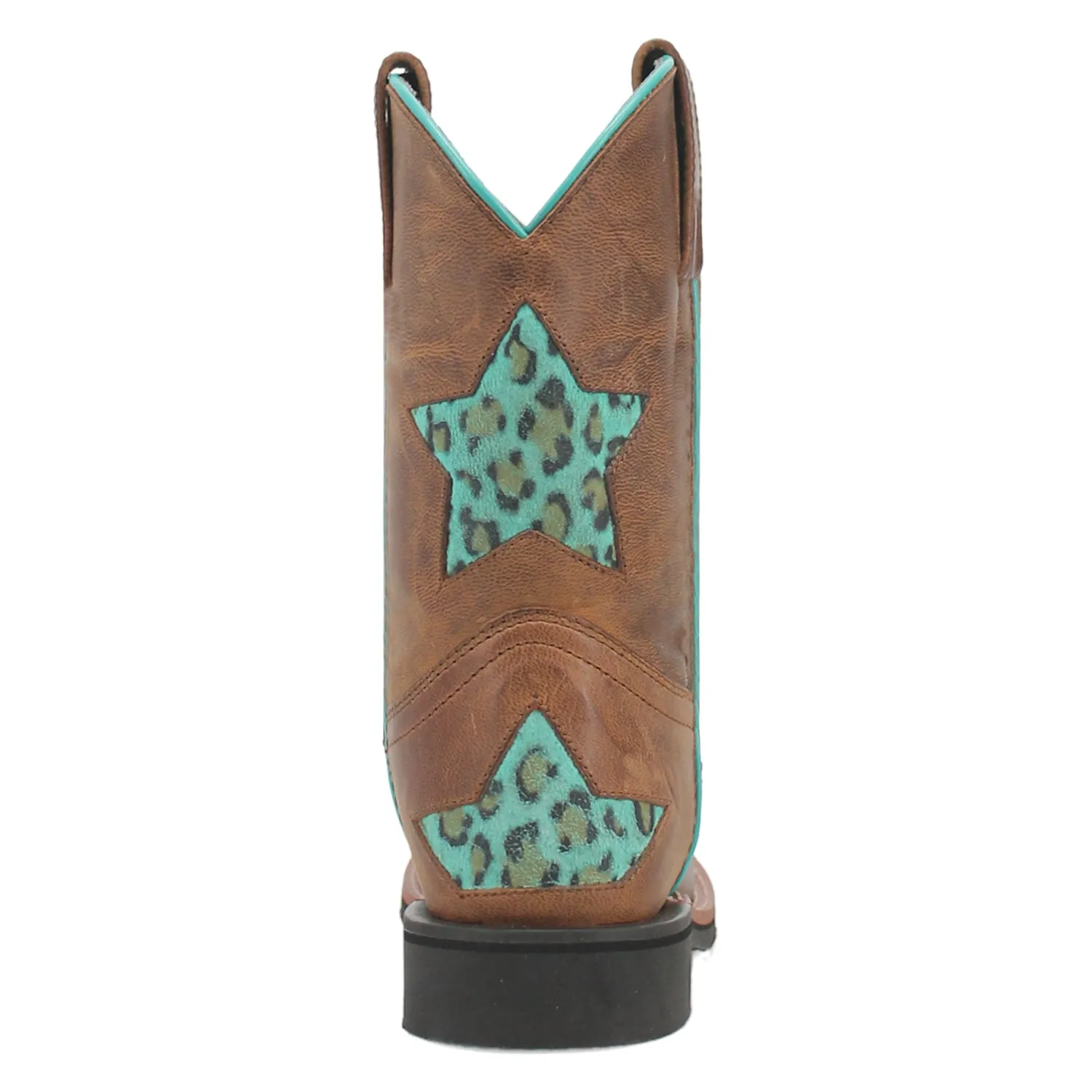 Dan Post Youth Girls Starr Brown Leather Cowboy Boots