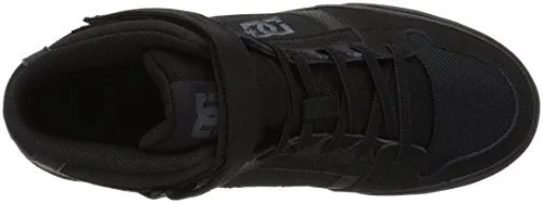 DC boys Pure High-top Ev Skate Shoe, Black/Black/Black, 5.5 Big Kid US