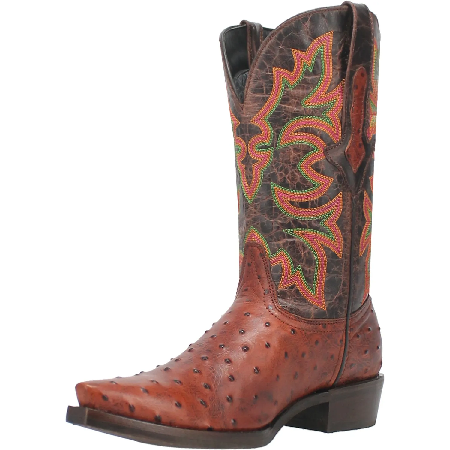 Dingo Mens Outlaw Cognac Leather Cowboy Boots