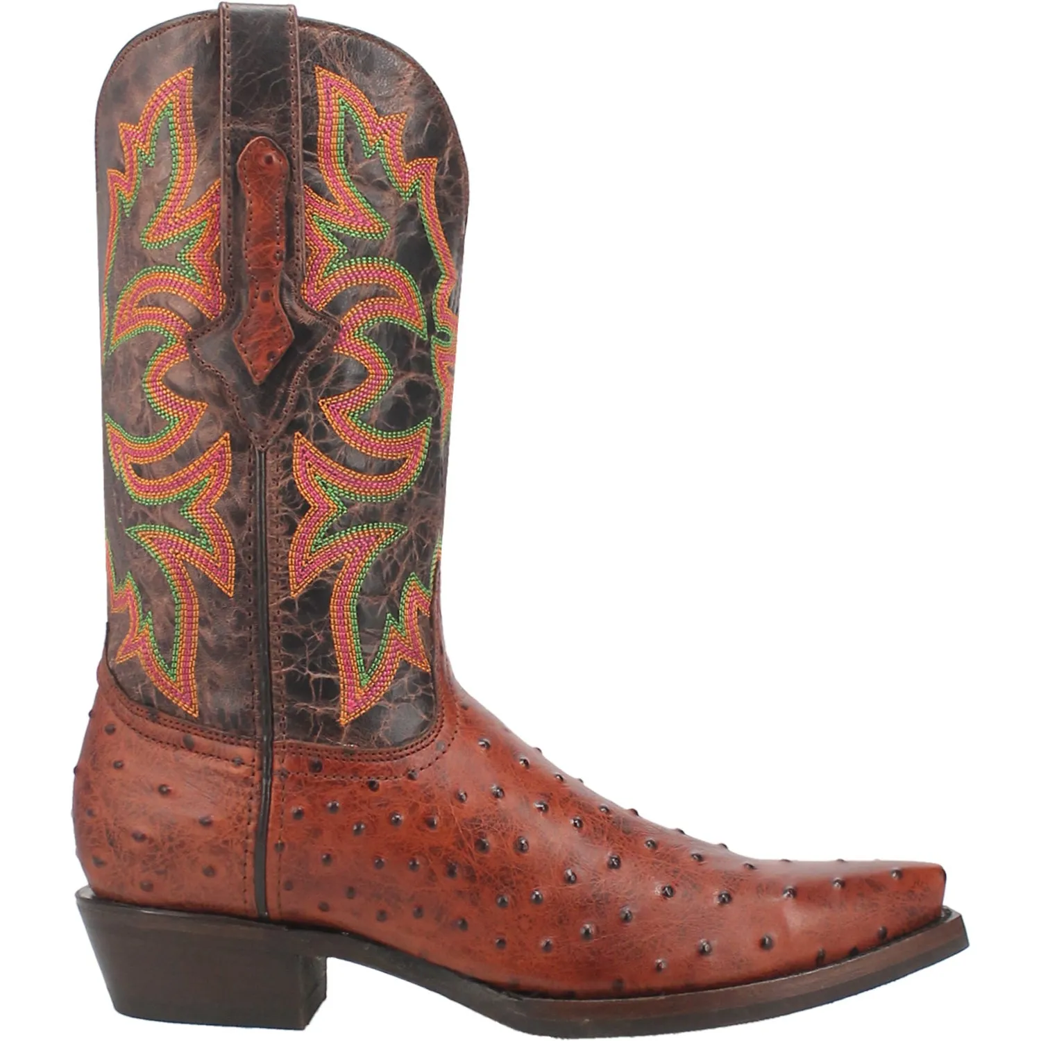 Dingo Mens Outlaw Cognac Leather Cowboy Boots