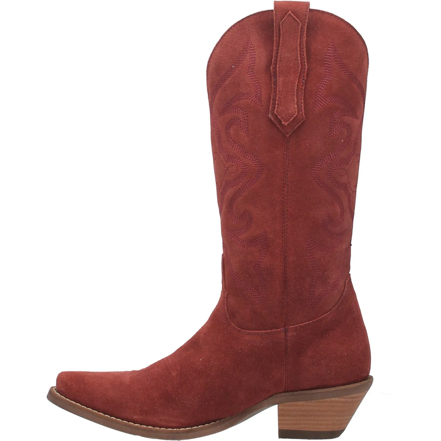 Dingo Womens Out West Cowboy Boots Leather Cranberry