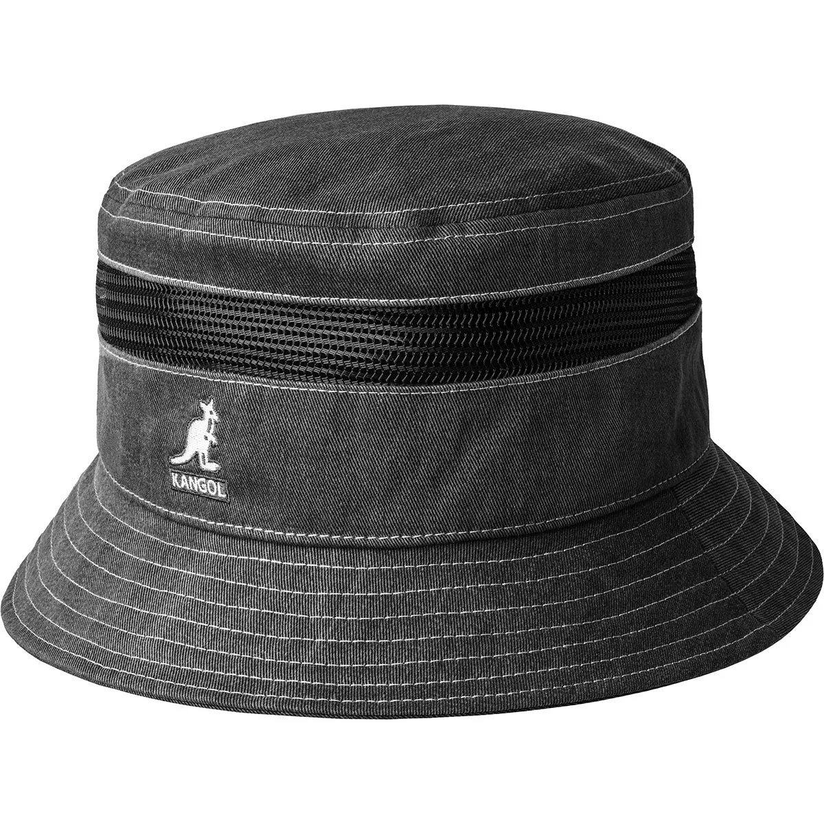 Distressed Cotton Mesh Bucket by Kangol