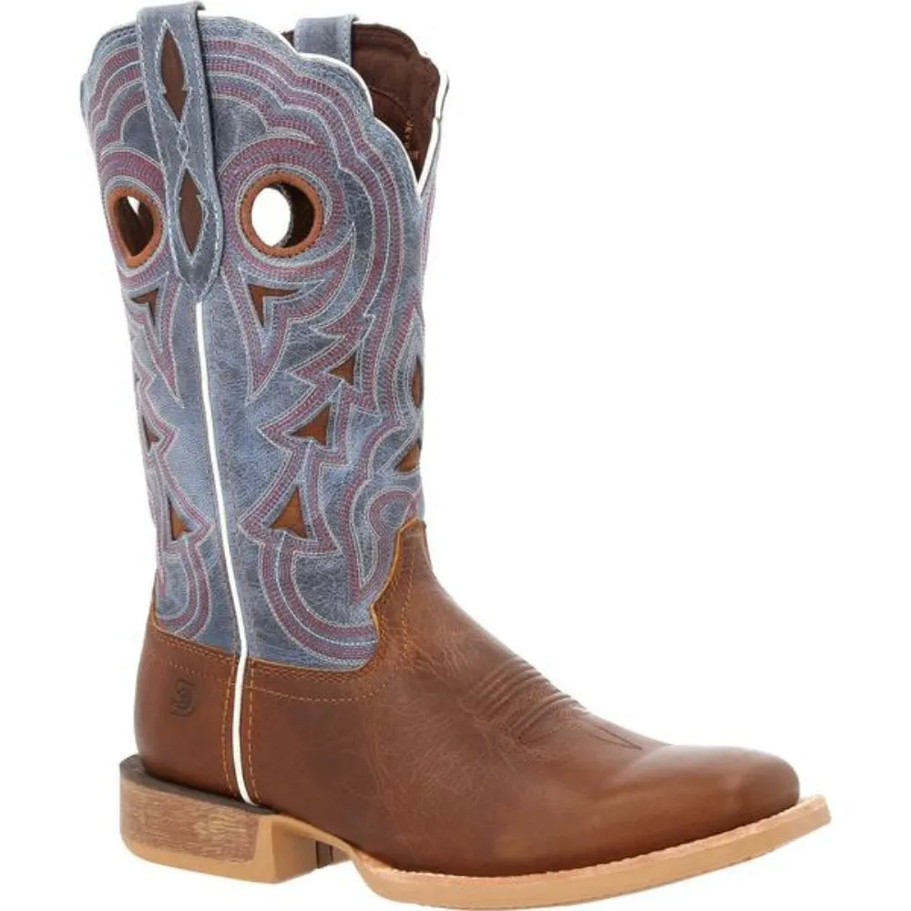 Durango Ladies Pro Golden Brown & Periwinkle Western Boots DRD0422