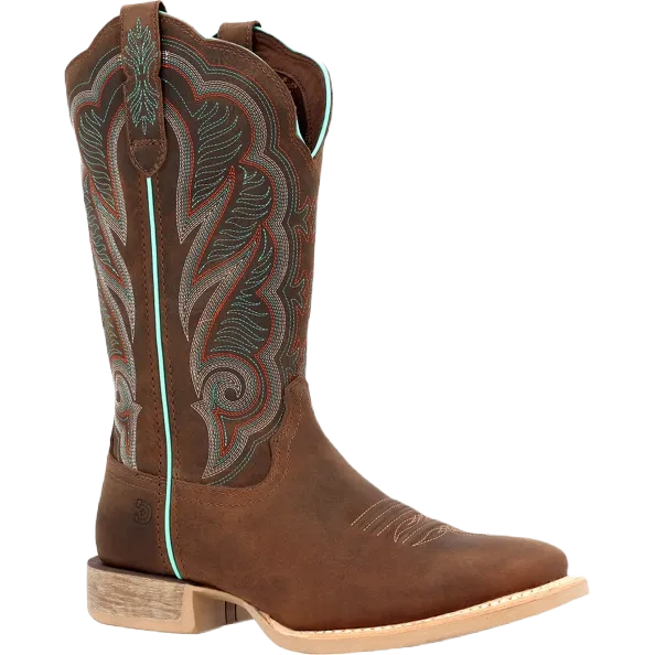 Durango Ladies Western 12" Brown Square Toe Boots DRD0436