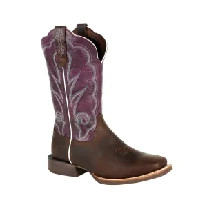 Durango Lady Rebel Pro Women's 12" Western Boots Drd0377 In Oilded Brown And Plum