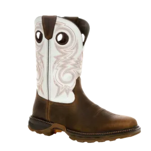 Durango® Men's 11" Western Chocolate & White Square Toe Boots DDB0302