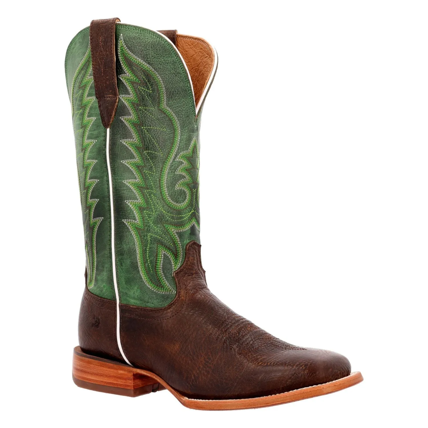 Durango Men's Hickory & Shamrock Green Leather Square Toe Boot DDB0412