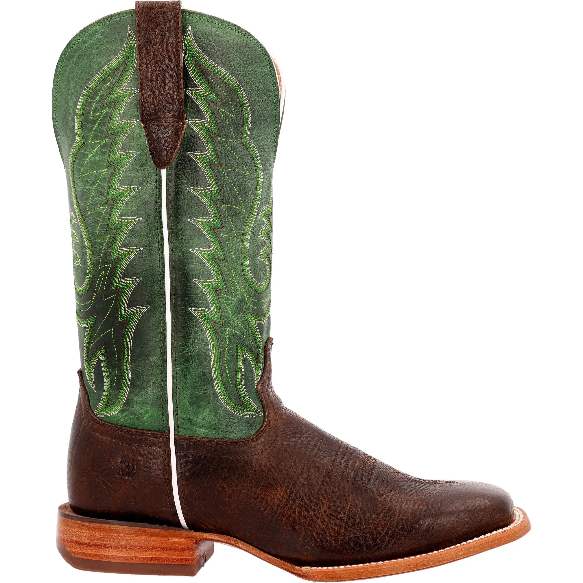 Durango Men's Hickory & Shamrock Green Leather Square Toe Boot DDB0412