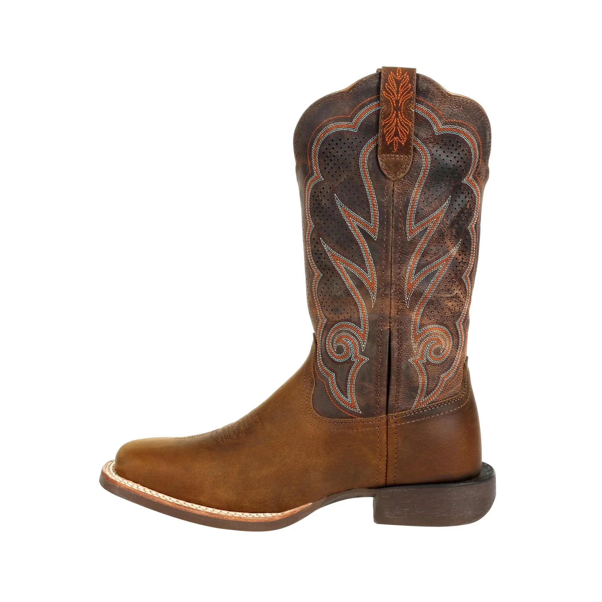 Durango Women's Cognac Ventilated Leather Square Toe Boot DRD0376