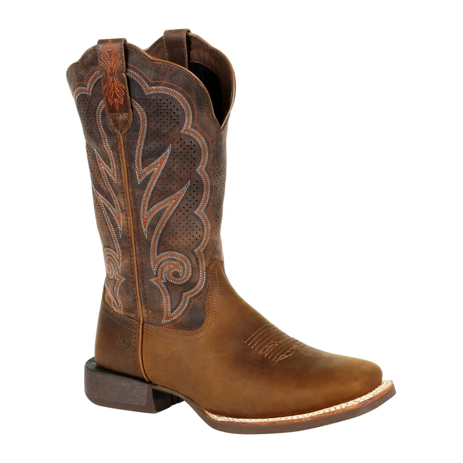 Durango Women's Cognac Ventilated Leather Square Toe Boot DRD0376