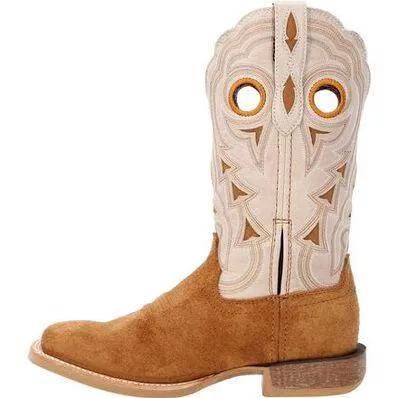 Durango Women's Lady Rebel Pro Cashew Rough Out & Bone Square Toe Cowgirl Boots DRD0423